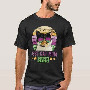 Best Cat Mum Ever Lucky Cat Tortoiseshell Mum T-Shirt
