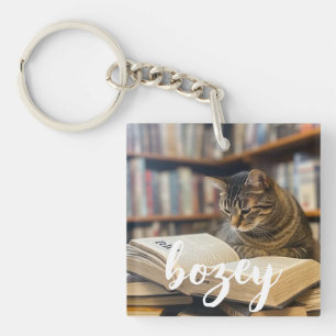 Best Cat Mum Ever Modern Custom Pet Photo Keychain