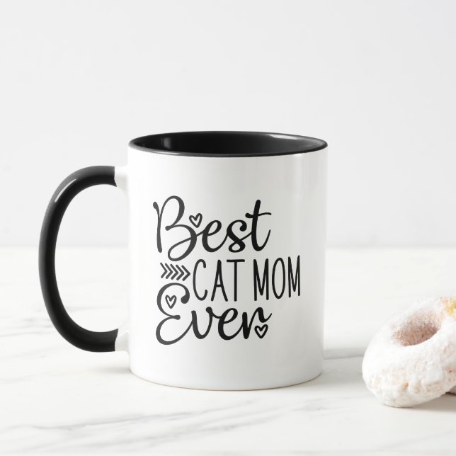 Best Cat Mum Ever Mug (With Donut)