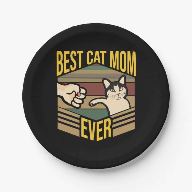 Best Cat Mum ever        Paper Plate (Front)