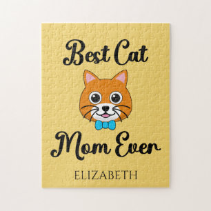 Best Cat Mum Ever Personalise Jigsaw Puzzle
