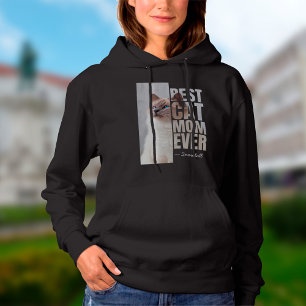 Best Cat Mum Ever Personalised Pet Photo & Name Hoodie