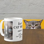 Best Cat Mum Ever Personalised Photos Coffee Mug<br><div class="desc">Celebrate the best cat mum ever with this personalised mug. You can easily add two photos of your cat or cats and add the cats' names and year.</div>