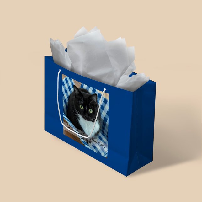 Best Cat Mum Ever Photo Large Gift Bag (Creator Uploaded)