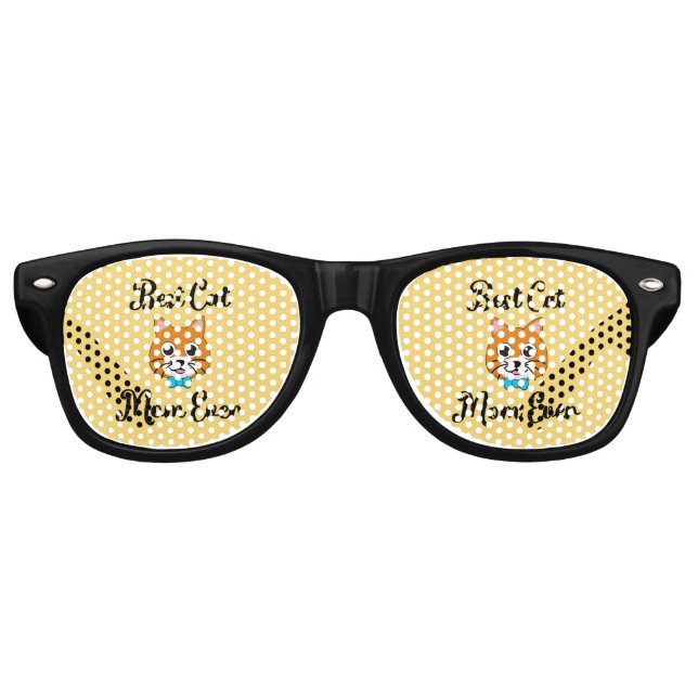 Best Cat Mum Ever Retro Sunglasses (Front)
