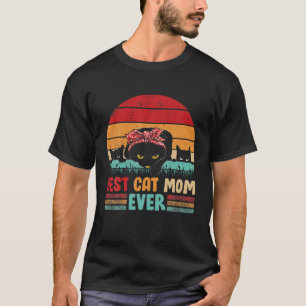 Best Cat Mum Ever Retro Vintage Kitten Cat Cute Mo T-Shirt
