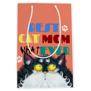Best Cat Mum Ever   Silly Cat Lovers Funny Medium Gift Bag