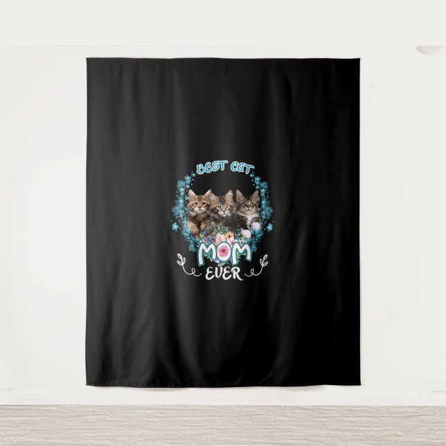 Best Cat Mum Ever     Tapestry (Front)