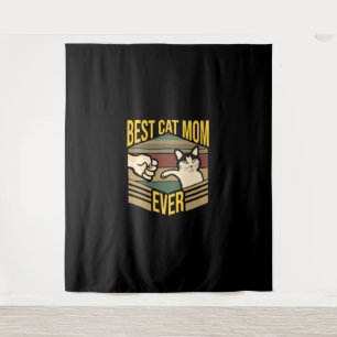 Best Cat Mum ever Tapestry