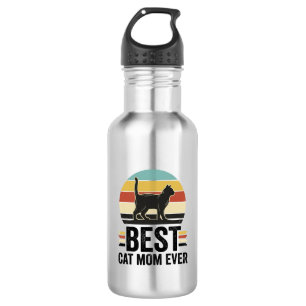 Best Cat Mum Ever Vintage Black Cat Retro Design_1 532 Ml Water Bottle