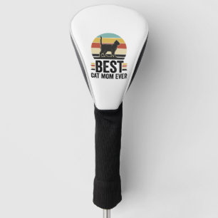 Best Cat Mum Ever Vintage Black Cat Retro Design_1 Golf Head Cover