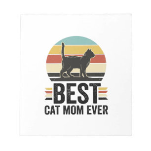 Best Cat Mum Ever Vintage Black Cat Retro Design_1 Notepad