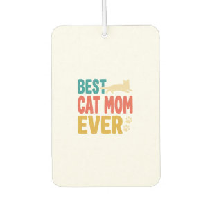 Best Cat Mum Ever Vintage Cat Lover Design_1 Car Air Freshener
