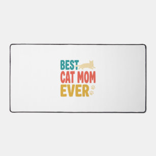 Best Cat Mum Ever Vintage Cat Lover Design_1 Desk Mat
