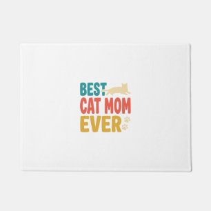 Best Cat Mum Ever Vintage Cat Lover Design_1 Doormat