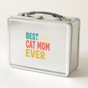 Best Cat Mum Ever Vintage Cat Lover Design_1 Metal Lunch Box