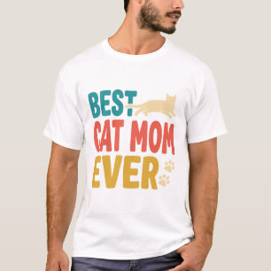 Best Cat Mum Ever Vintage Cat Lover Design_1 T-Shirt