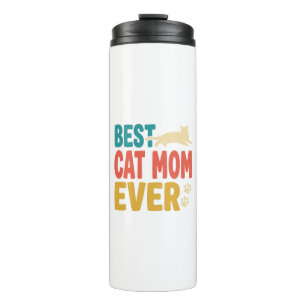 Best Cat Mum Ever Vintage Cat Lover Design_1 Thermal Tumbler