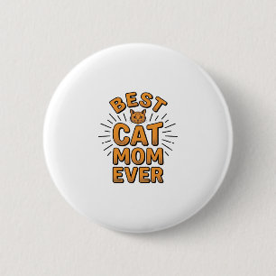 Best Cat Mum Ever Vintage Engraving Design_1 6 Cm Round Badge