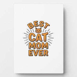 Best Cat Mum Ever Vintage Engraving Design_1 Plaque
