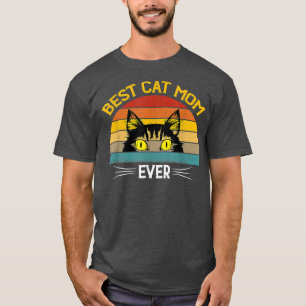 Best Cat Mum Ever Vintage Funny Cat Mummy Mother's T-Shirt