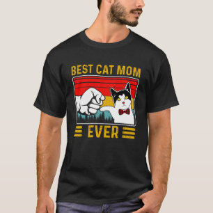 Best Cat Mum Ever Vintage Kitten Cat Mum Grandma M T-Shirt