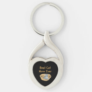 Best Cat Mum Ever Women Cat Lovers Moms Mothers Key Ring