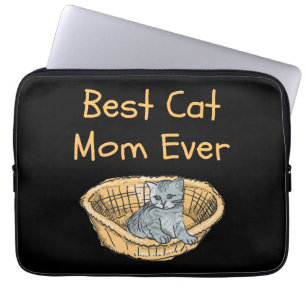 Best Cat Mum Ever Women Cat Lovers Moms Mothers Laptop Sleeve
