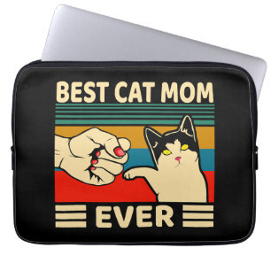 Best Cat Mum Ever Women Vintage Bump Fit Laptop Sleeve