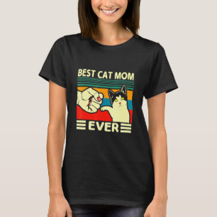 Best Cat Mum Ever Women Vintage Bump Fit Mothers D T-Shirt