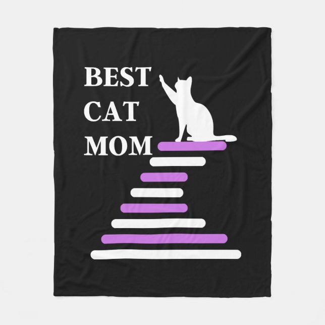 Best Cat Mum    Fleece Blanket (Front)