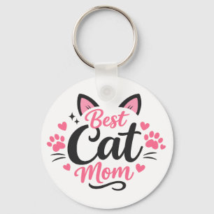 Best Cat Mum Key Ring
