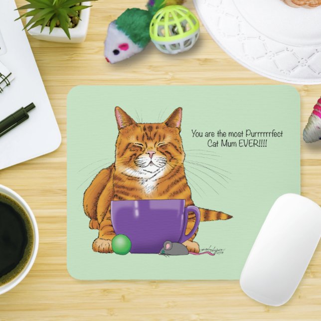 Best Cat Mum Mother's Day Mouse Pad (Creator Uploaded)