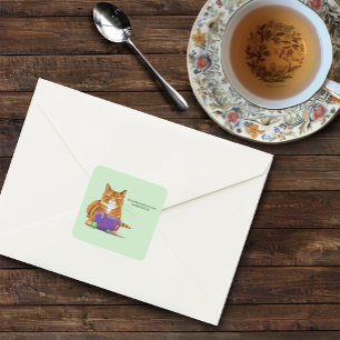 Best Cat Mum Mother's Day Square Sticker