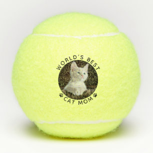 Best Cat Mum Personalised Photo Tennis Balls