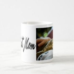 Best Cat Mum Photo Black text  Coffee Mug
