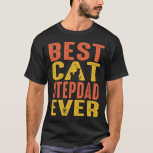 Best Cat STEPDAD Ever Retro Vintage T-Shirt