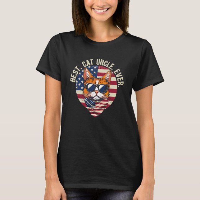 Best Cat Uncle Ever Uncle Cat Lover Uncle Long Sle T-Shirt (Front)