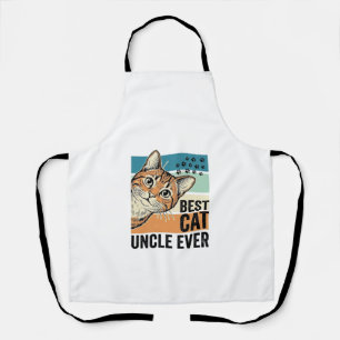 Best Cat Uncle Ever Vintage Cat Lover Design_1 Apron