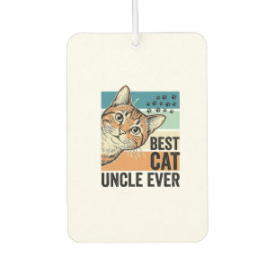 Best Cat Uncle Ever Vintage Cat Lover Design_1 Car Air Freshener
