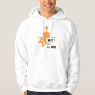 Best Cat Uncle Vintage Gift for Men White Hoodie