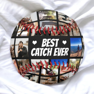 Best Catch Ever Personalised 10 Photo Baseball