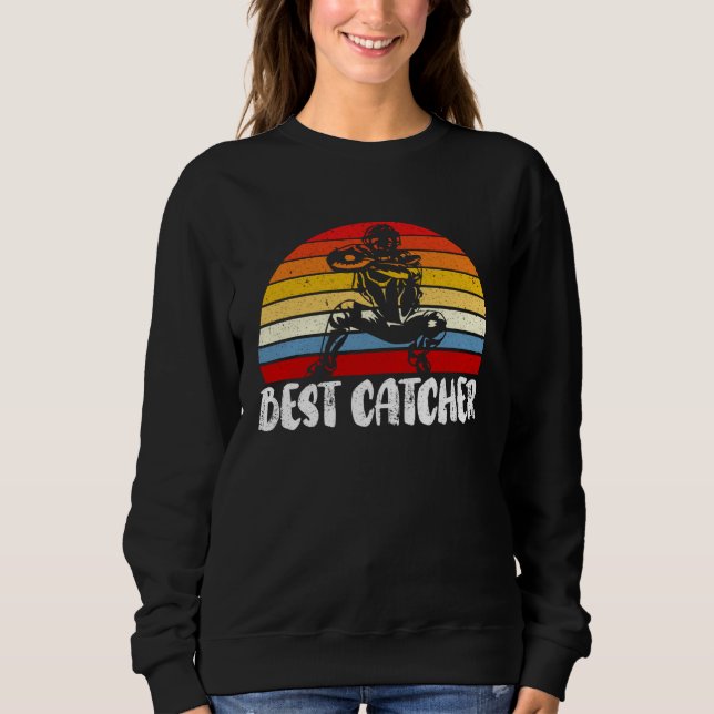 Best Catcher Baseball Player Baseball Coach Sports Sweatshirt (Front)