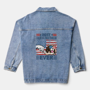 Best Cavalier King Charles Spaniel Dad Ever Americ Denim Jacket