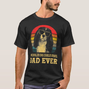 Best Cavalier King Charles Spaniel Dad Ever Retro T-Shirt