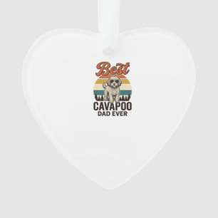 Best Cavapoo Dad Ever Vintage Dog Shirt Design_1 Ornament