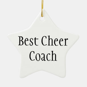 Best Cheer Coach Ceramic Ornament