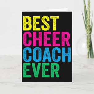 Best Cheer Coach Ever Cheerleading Squad Cheerlead Card