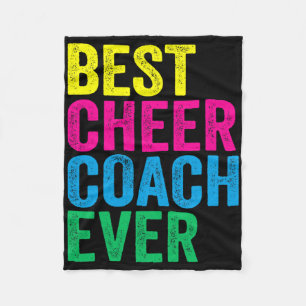 Best Cheer Coach Ever Cheerleading Squad Cheerlead Fleece Blanket