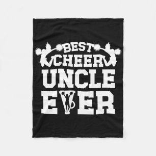 Best Cheer Uncle Cheerleading Uncle Of A Cheerlead Fleece Blanket